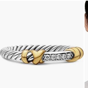 Twisted Corded Gold & Silver Ring DY Inspired Style (Size 6) New!